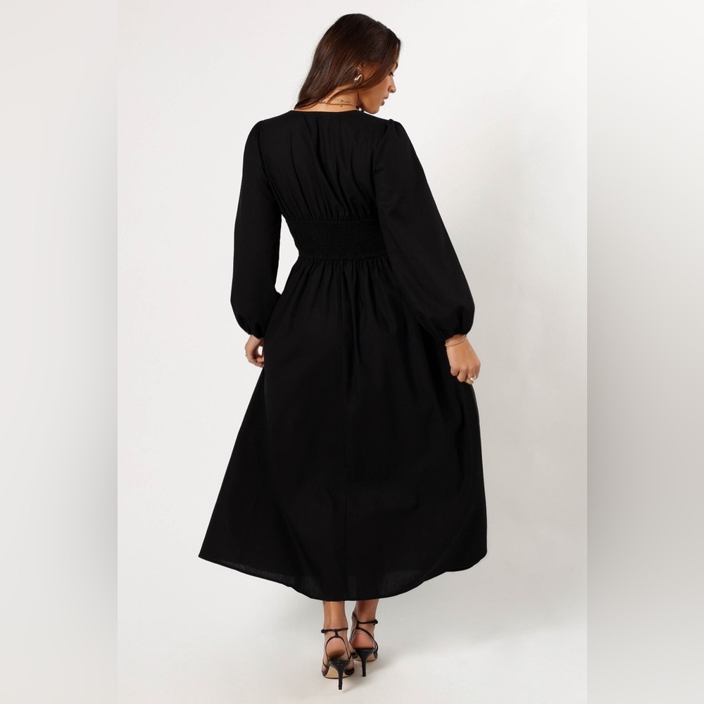 Petal & pup CECE LONG SLEEVE MAXI DRESS - BLACK - Picture 4 of 11